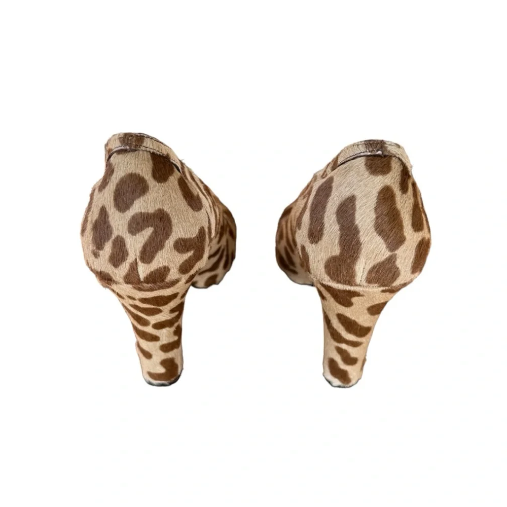 Kate Spade New York Sam Leather Linx Hair Leopard Print Womens Heels Pumps Sz 9B